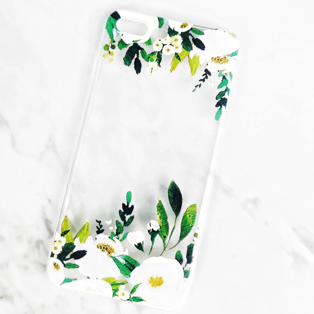 NEW iPhone 7+/8+/6+/6S+ Floral Soft Phone Case - Picture 2 of 3